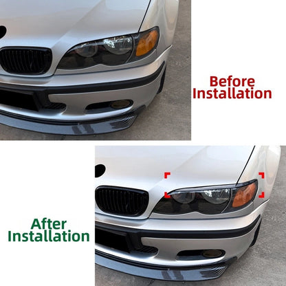 Eyelid Trim Set for BMW 3 Series E46 (1998–2004) ABS Piano Black