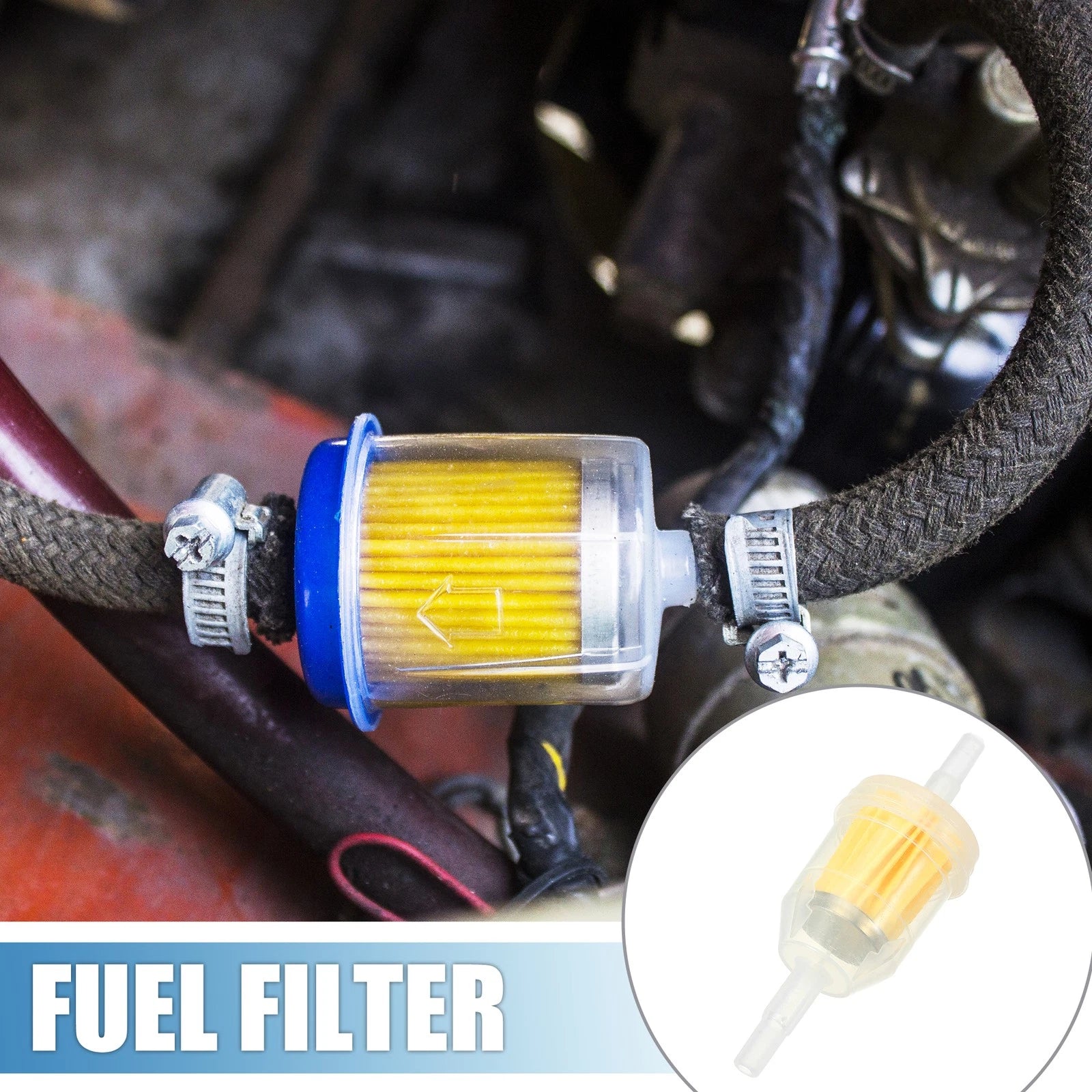 2X Inline Fuel Filters for Small Engines (1/4" or 5/16")
