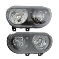Headlight Assembly for Dodge Challenger (2008–2014) Black Left+Right Side