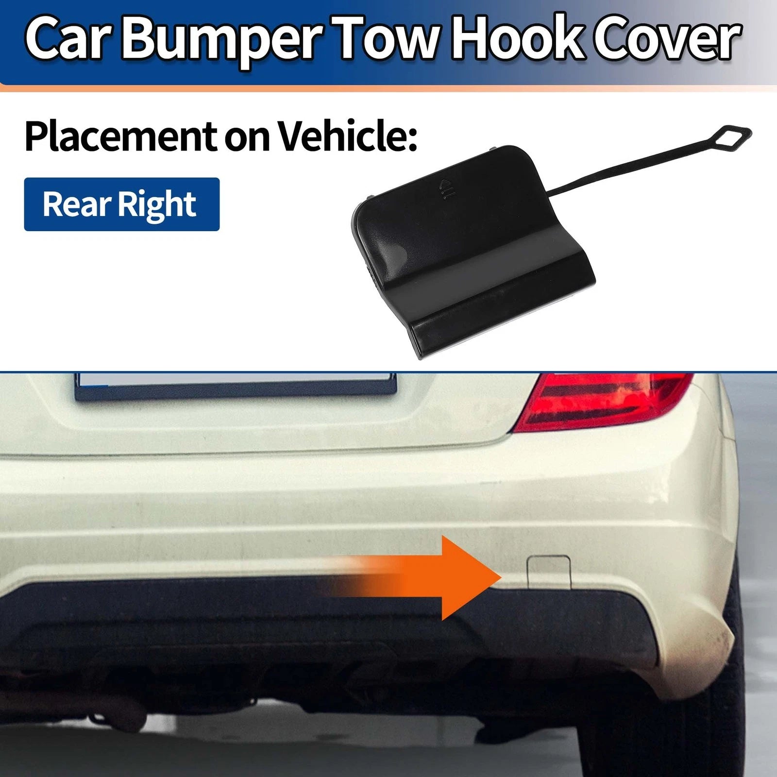 Rear Tow Hook Cover for Mercedes C-Class W204 FL AMG (2012–2015)