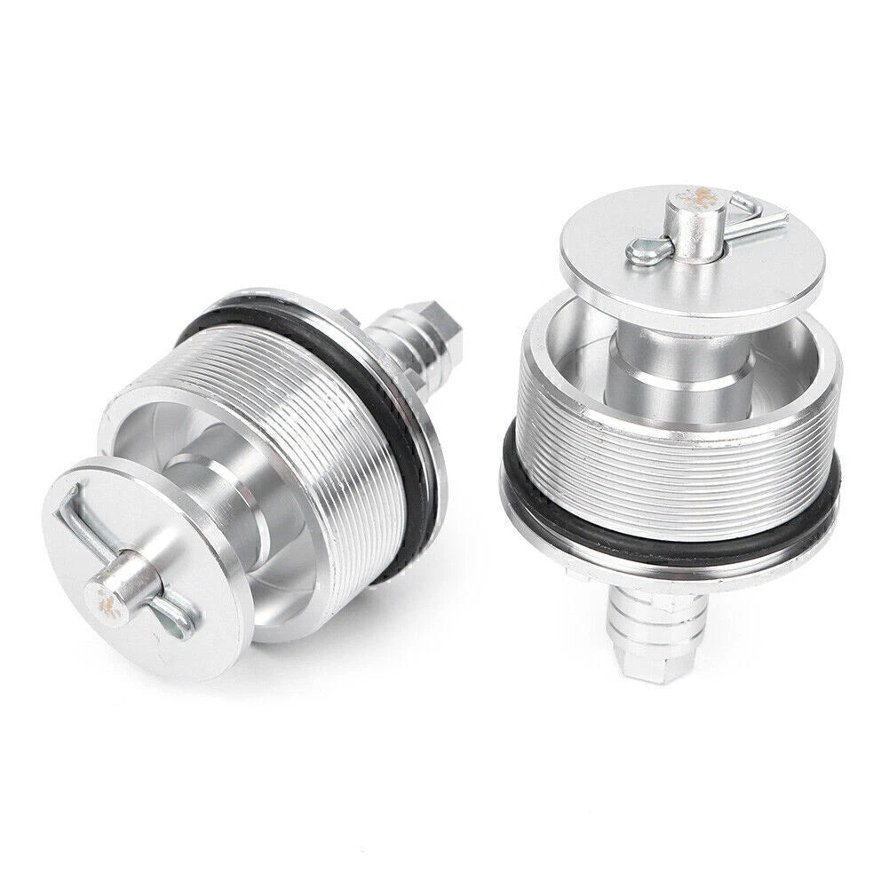 CNC Aluminum Pair Preload Adjusters Fork Bolts Fit Honda CB400 1992-1998 Silver