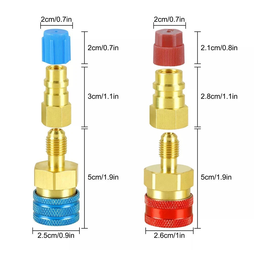 Quick Coupler Set for Automotive AC Systems (Low High Side Connections)