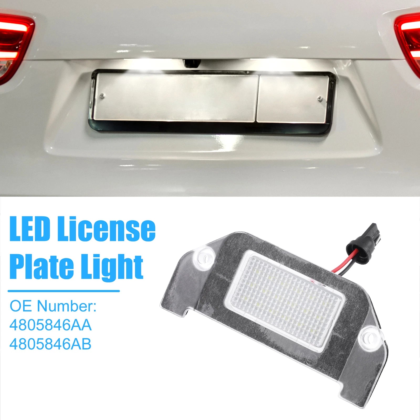 6000K White LED License Plate Light 4805846AB for Dodge Charger (2006–2014)