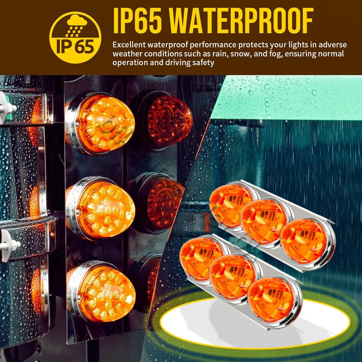 Air Cleaner LED Watermelon Front Light Mount Brackets Kit for Peterbilt