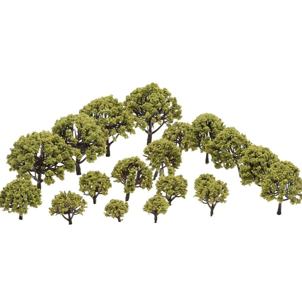 40Pcs Mixed Size Model Trees for Train Railway Scenery