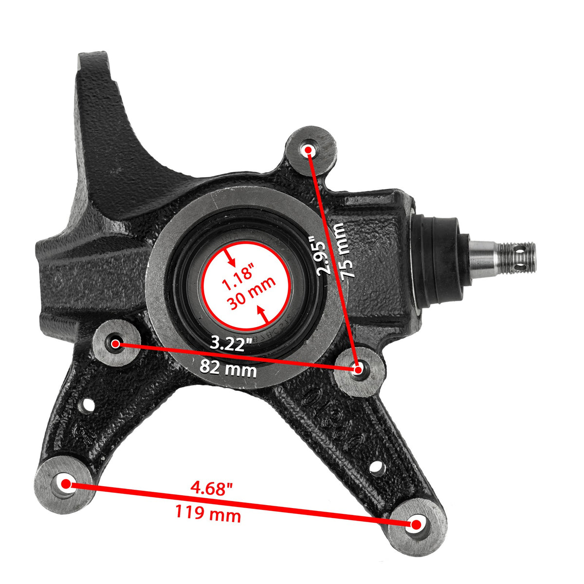 Front Left Steering Wheel Knuckle for Honda TRX420FPM Rancher 420 2009-2013