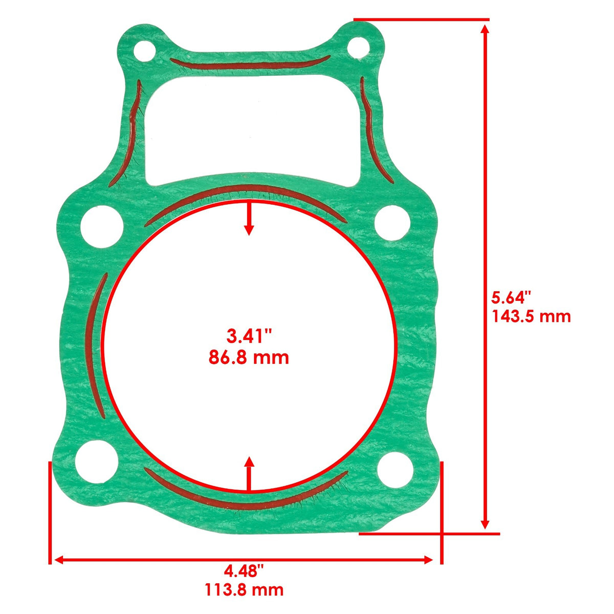 Cylinder Base Gasket Replacement for Honda Rancher TRX350TE 2x4 ES (2000–2006)