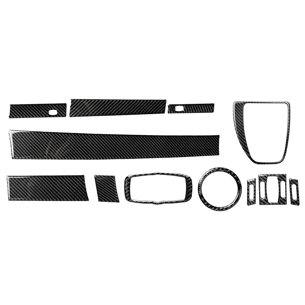 12pcs Interior Decorative Cover Trim for BMW 5 Series E60 (2004–2010) Black LHD