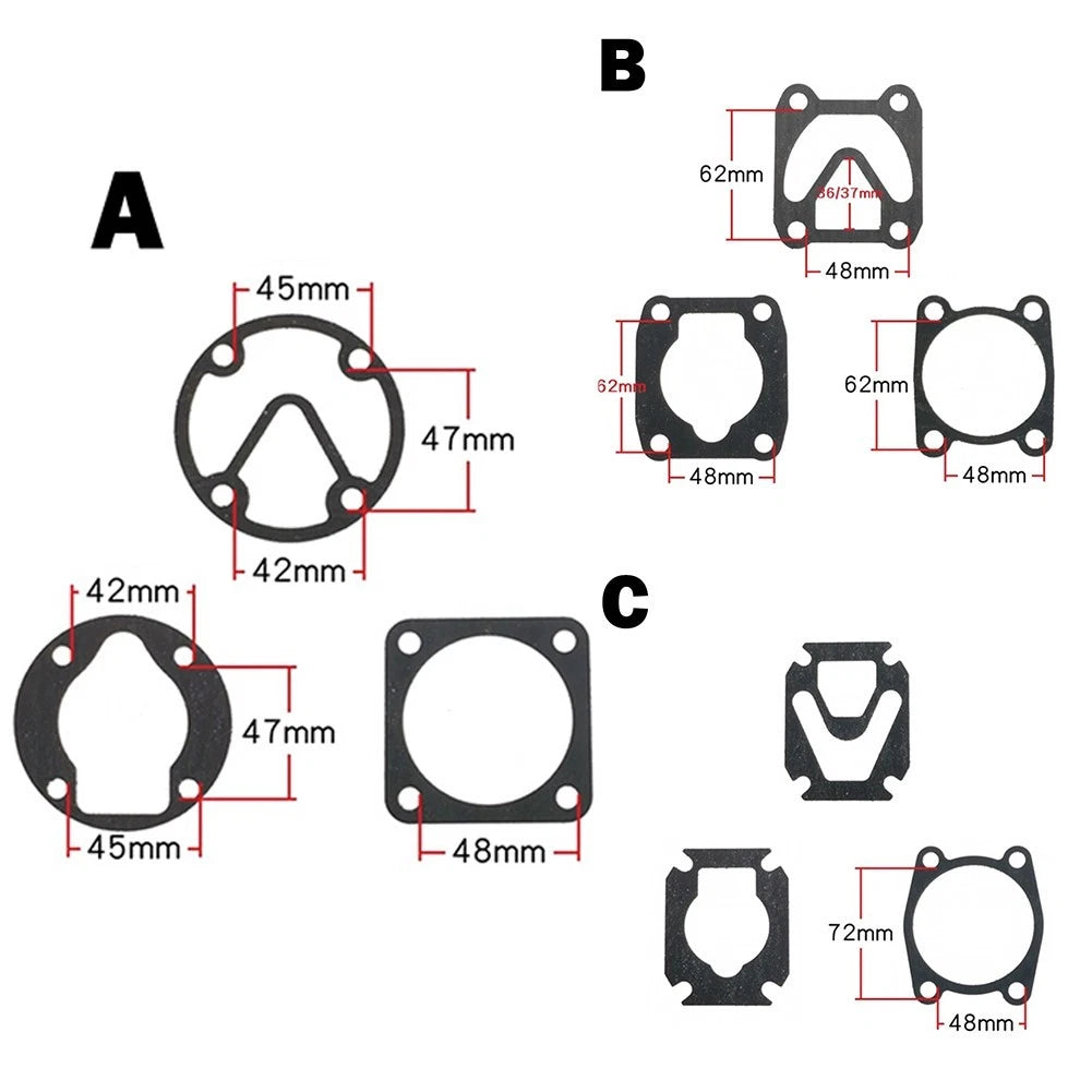 3X Air Compressor Cylinder Head Base Valve Plate Gaskets for