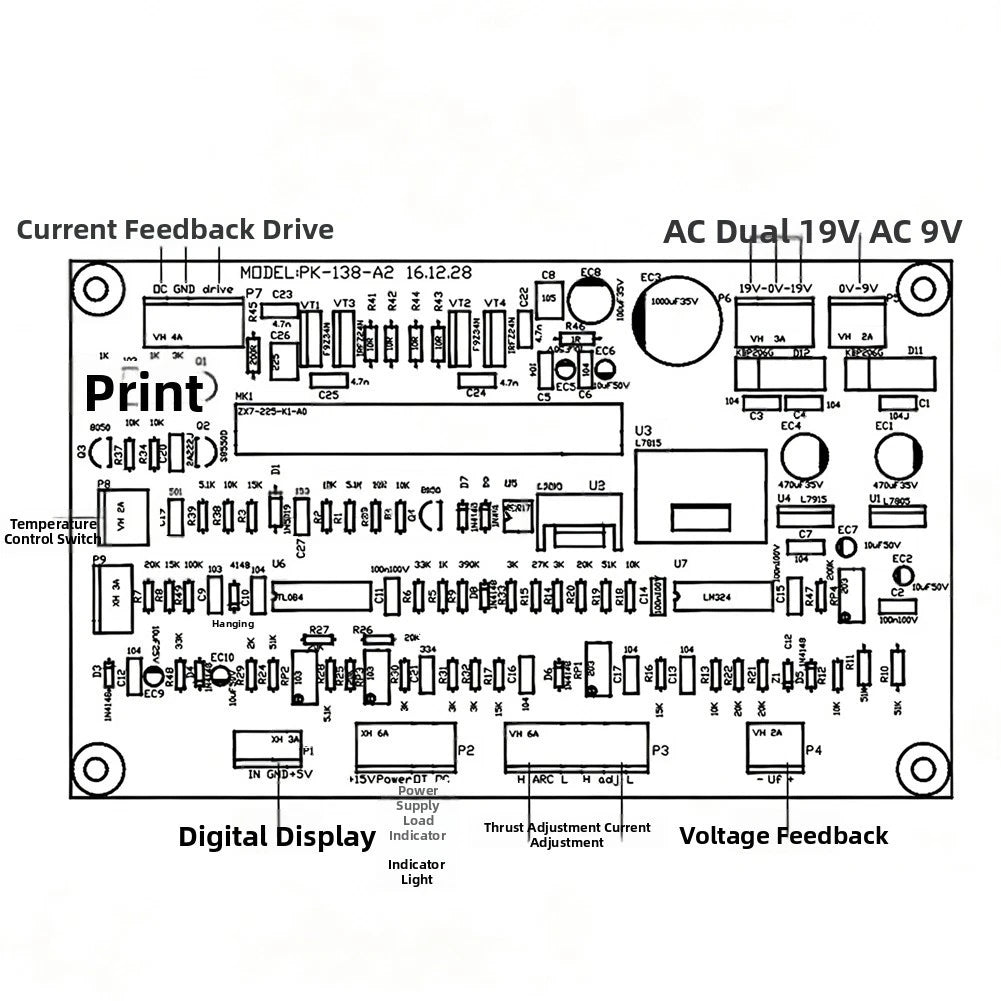 Control Circuit Board PCB for ZX7-315/400/500 Welder