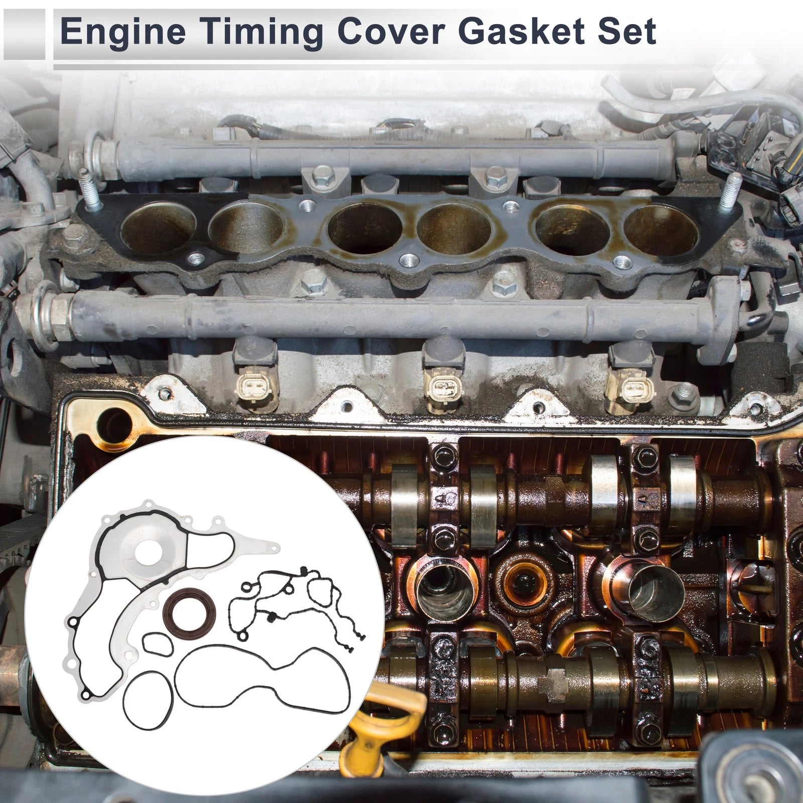 Engine Timing Cover Gasket Set Replacement for Jeep Wrangler (2012–2016)