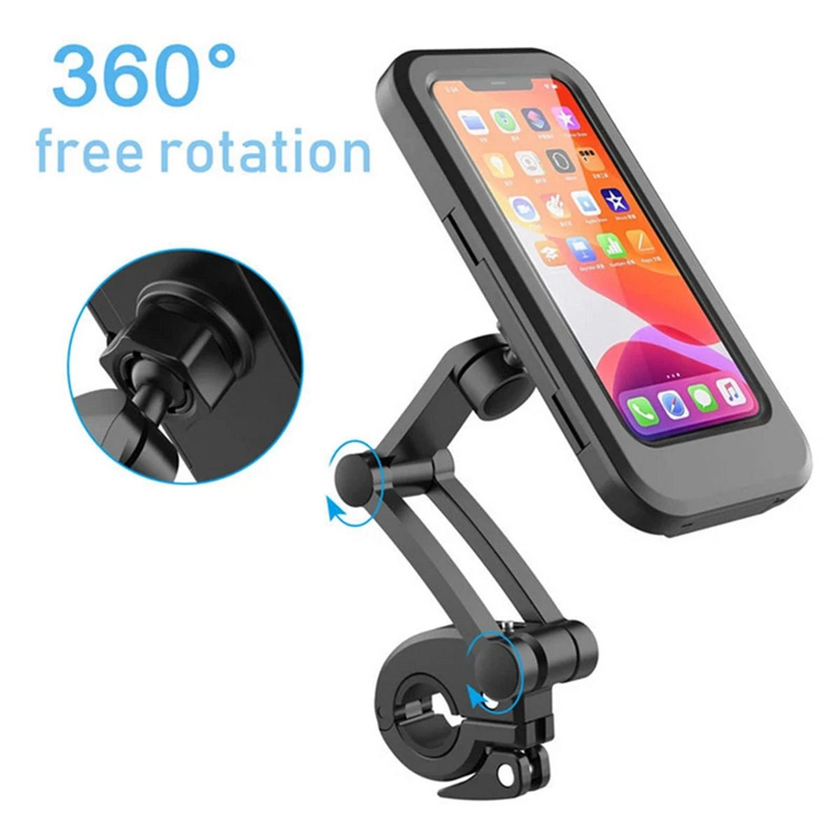 Adjustable Phone Holder for Motorcycle Handlebar (Universal)