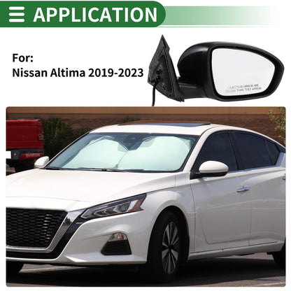 Right Side Door Mirror for Nissan Altima (2019–2023) Manual Folding Black
