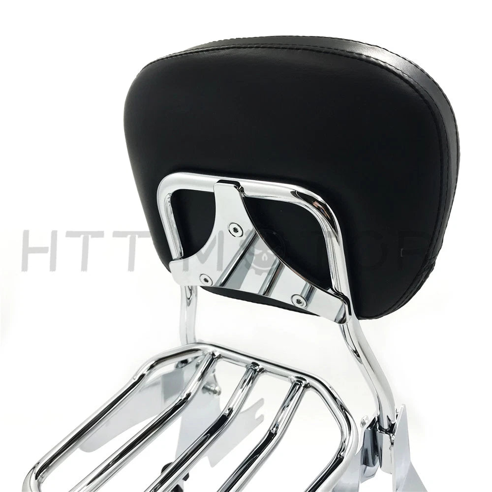 Detachable Sissy Bar Backrest Luggage Rack for Harley FXST FXSTB FXSTS (2006–2017)