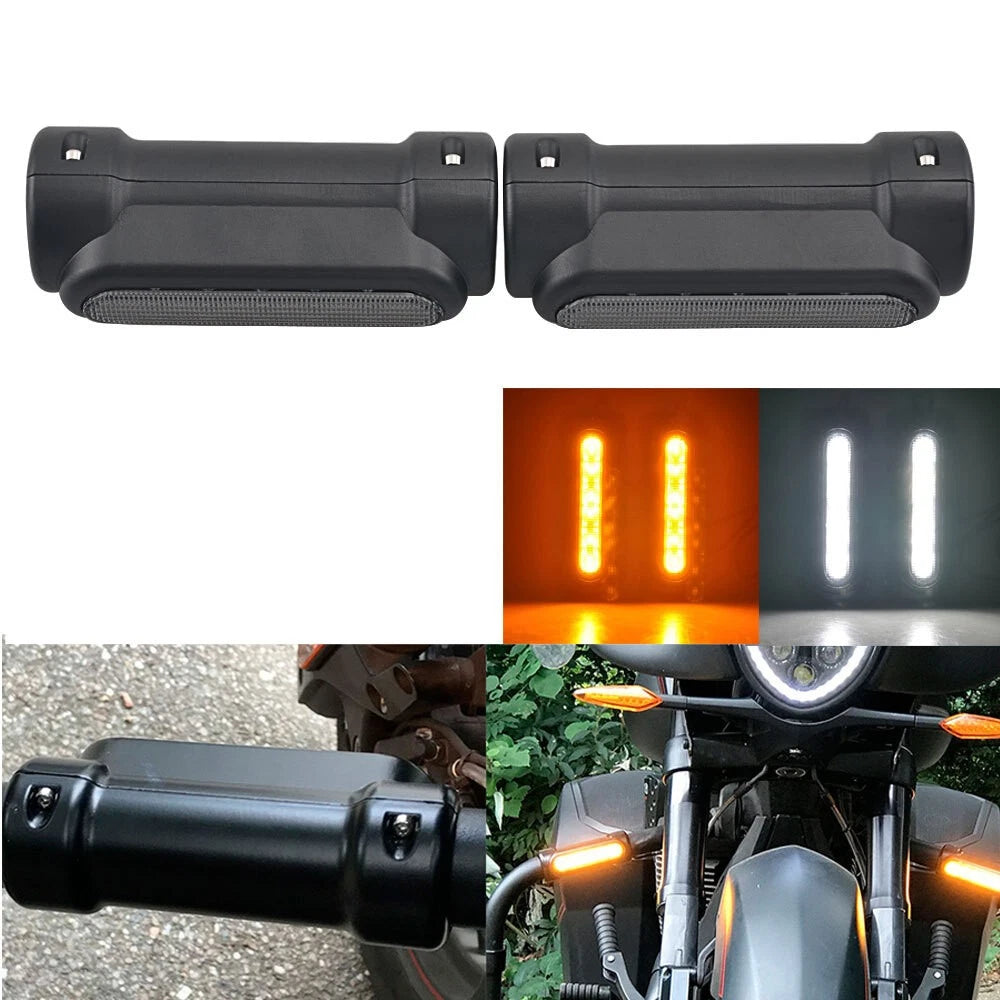 1.25 " Highway Crash Bar Engine Guard Driving Light Turn Signal Light Lamp Kit