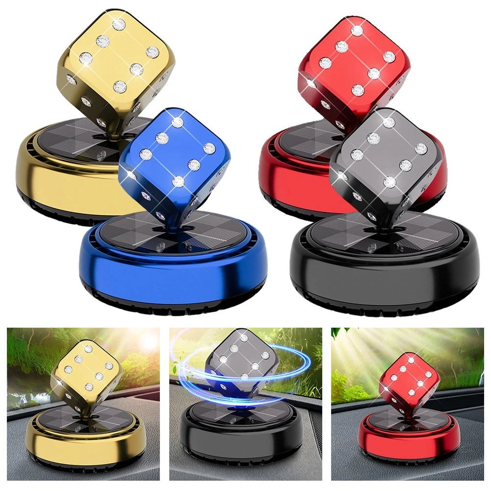 Dice Shaped Solar Air Freshener for Cars (Universal Fit)