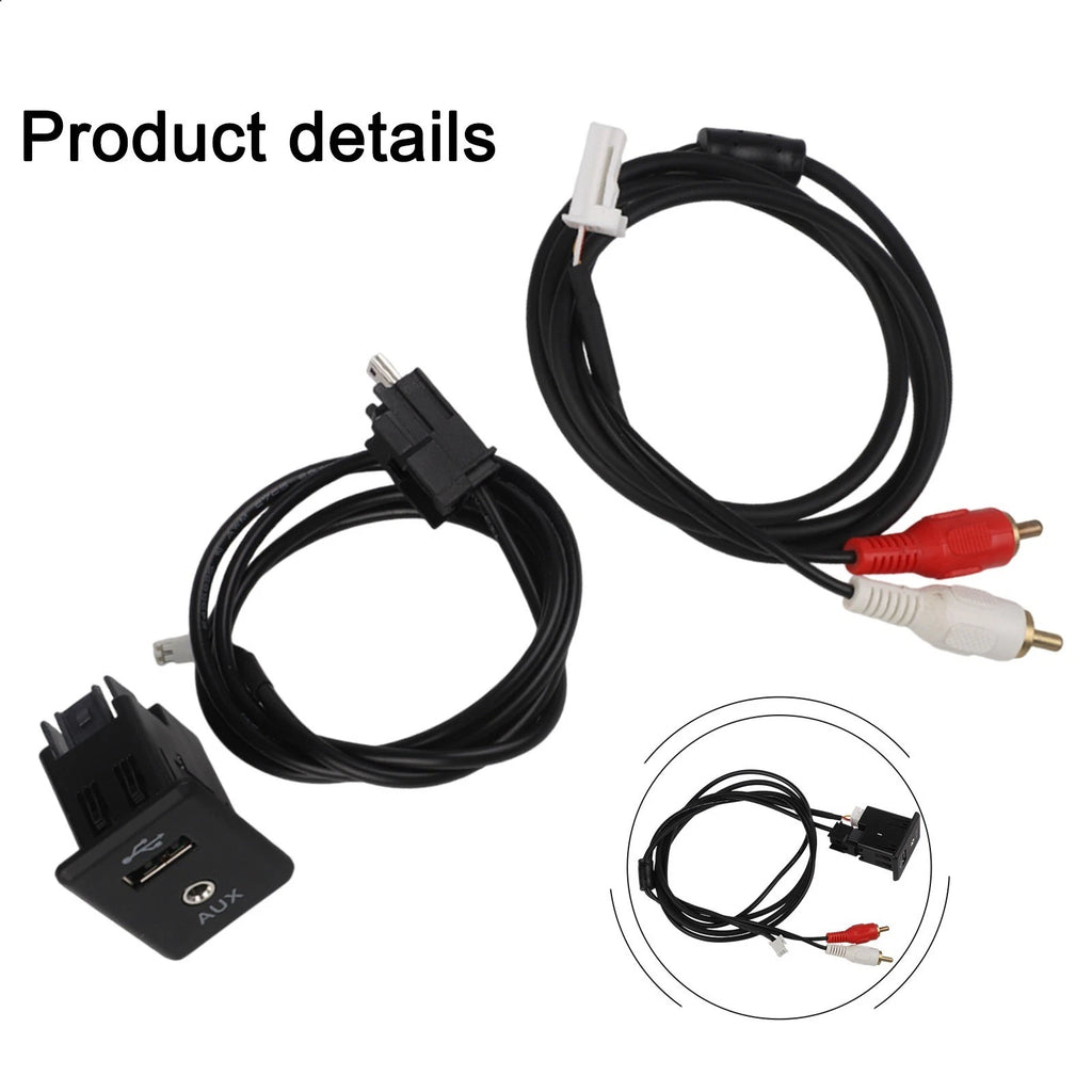 AUX Socket and Cable for Nissan Rogue Altima Frontier