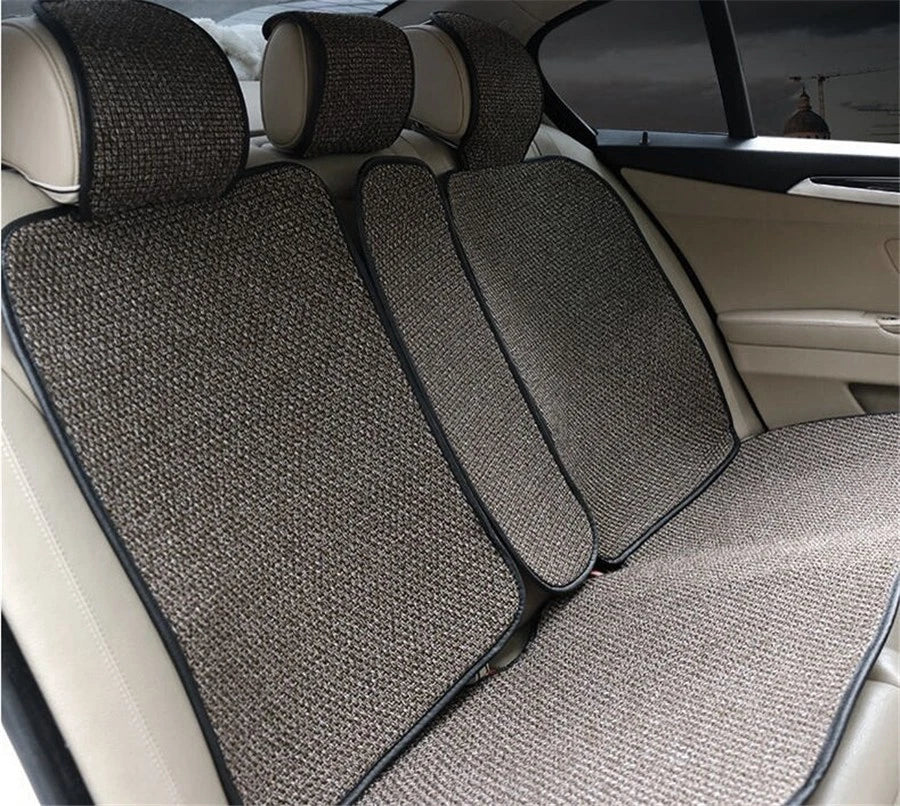 Set of 4 Grey Wearproof Polyester Car Seat Covers for Universal Fit