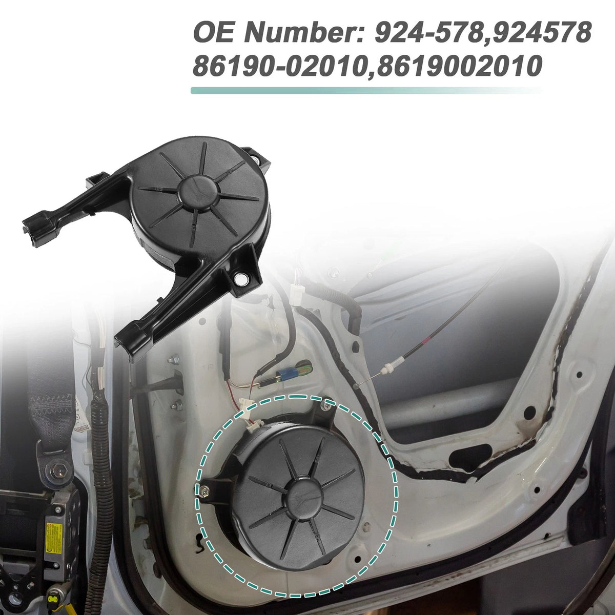 Left Side Sliding Door Spool Control Cable Replacement for Toyota Sienna (2004–2010)