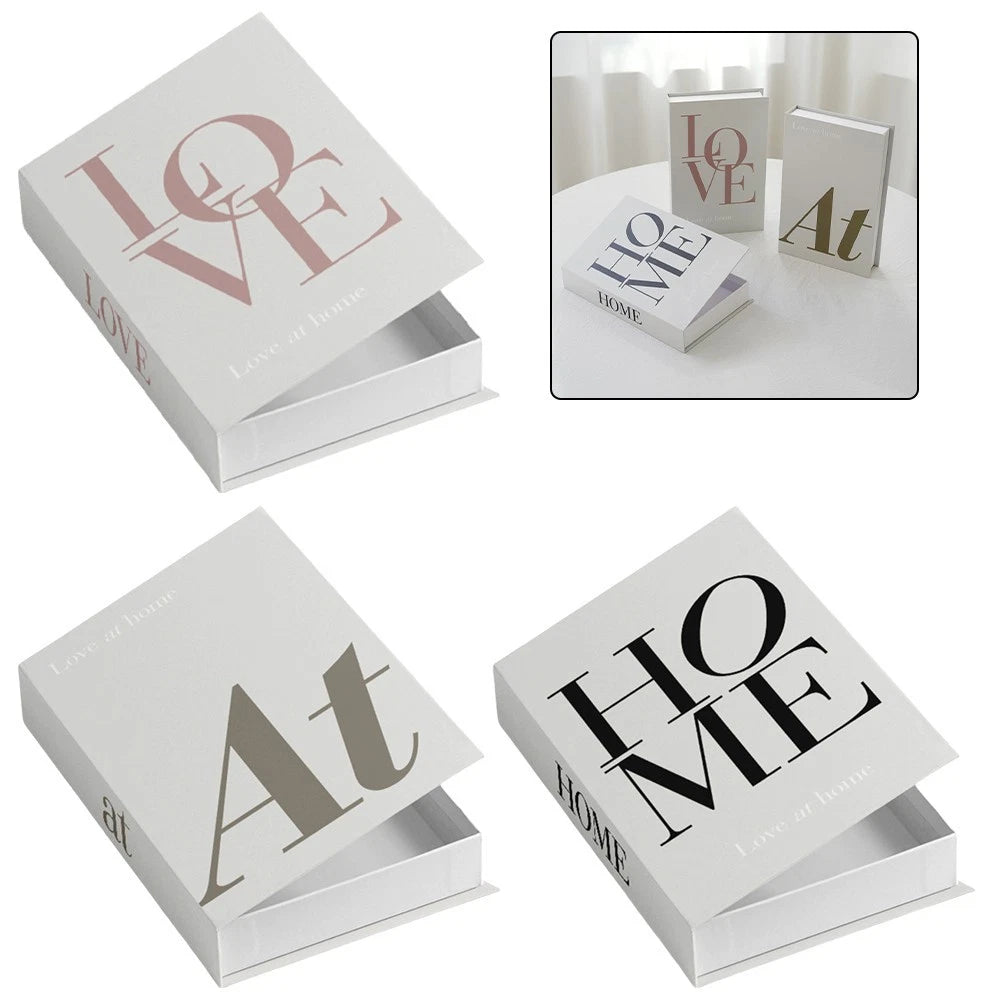 3 Pcs Magnetic Closure Book Box Set for Home Decor Organization