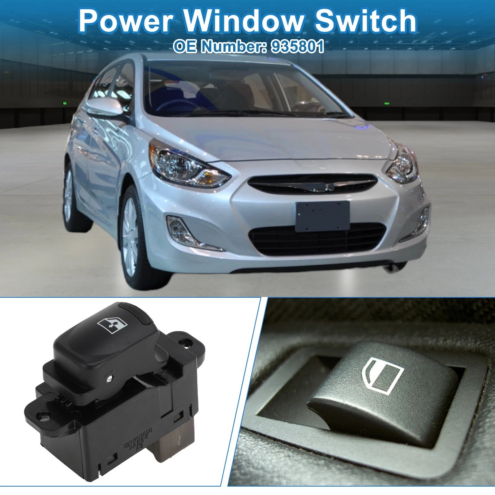 Rear Left Side Power Window Switch for Hyundai Accent (2005–2007)