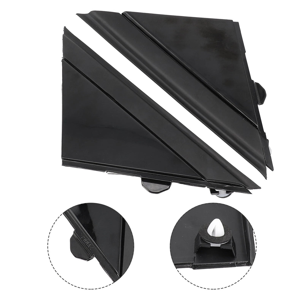 2Pcs Door Mirror Flag Cover Moldings for Fiat 500 (2012–2019)