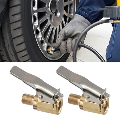 Effortless Copper Tire Inflation Nozzle with Accurate Gauge