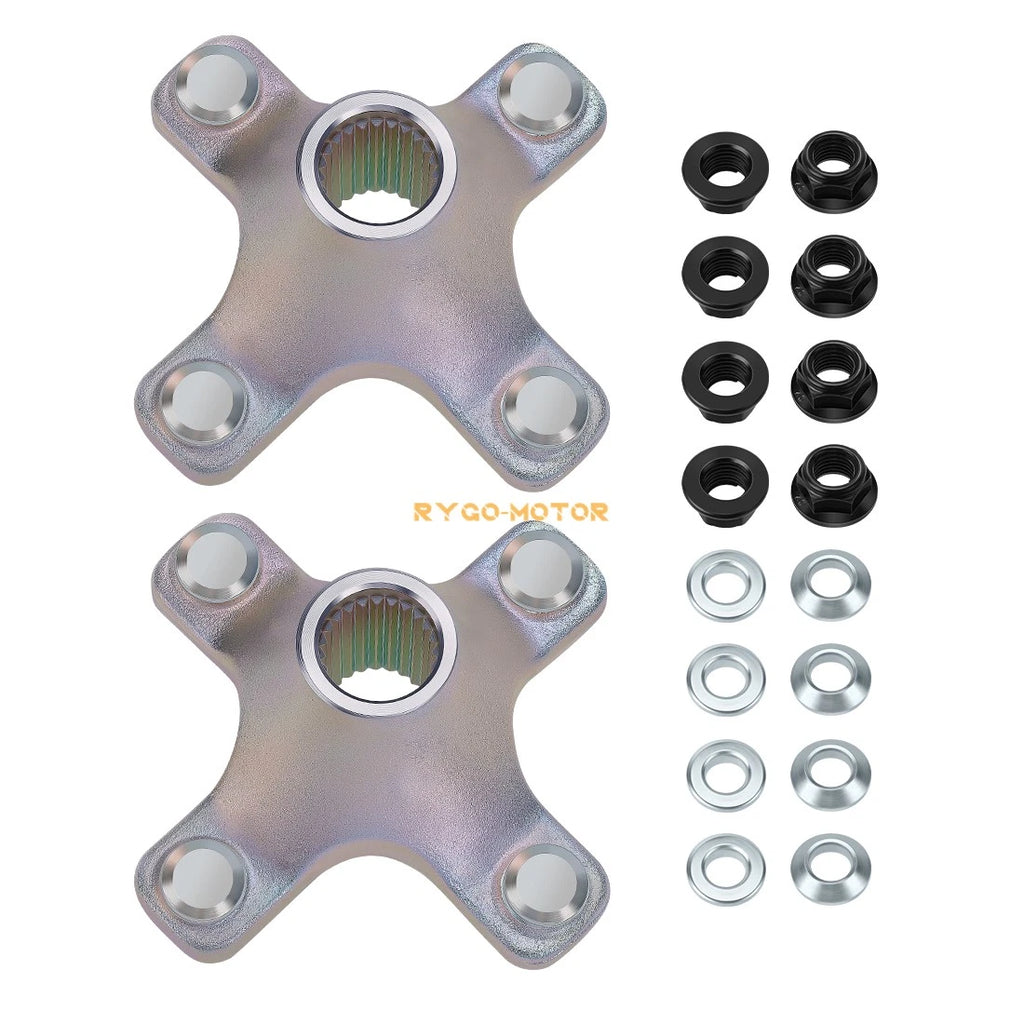 2 Rear Wheel Hubs & Flange Lug Nuts for Honda Sportrax 300 400 450 (1997–2009)
