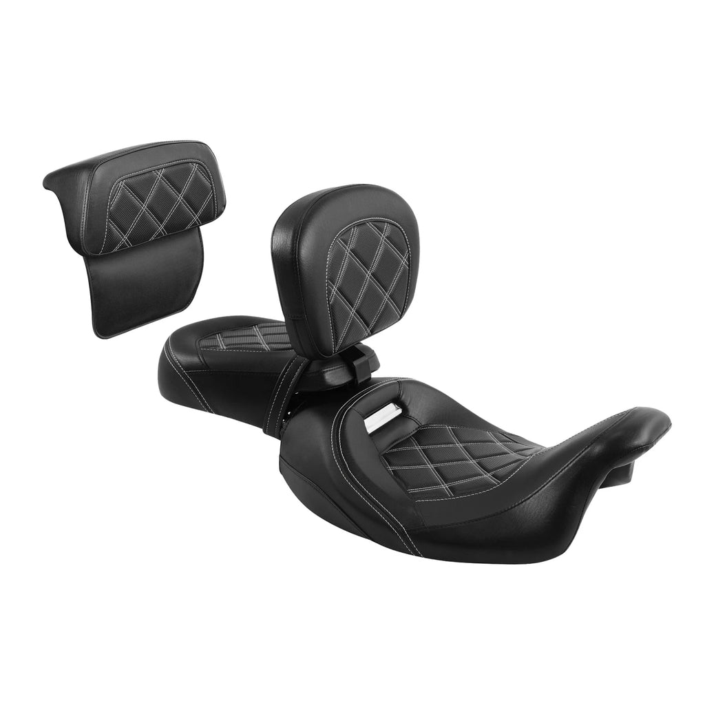Driver Passenger Seat & Backrest for Harley Touring CVO Road Glide (2014–2023)