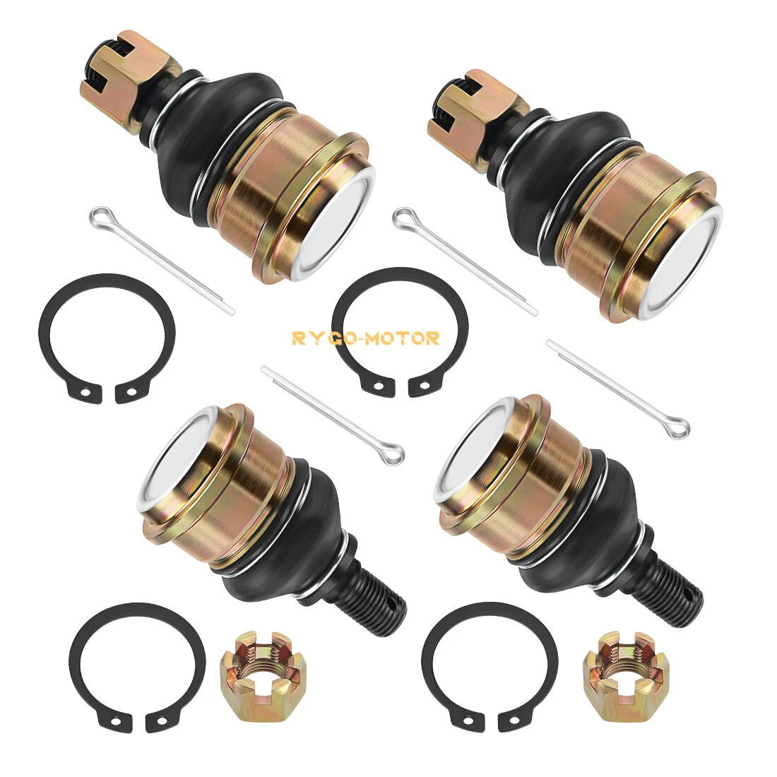 Set of 4 Front Ball Joints for Yamaha Kodiak YFM 450 YFM 700 Grizzly 550 700