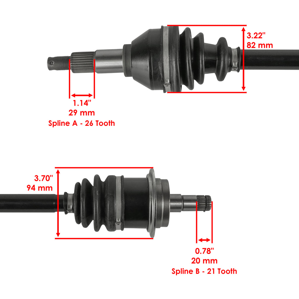 Front Left Right CV Joint Axle Replacement for Can Am Outlander 850 4x4 XMR (2016–2018)