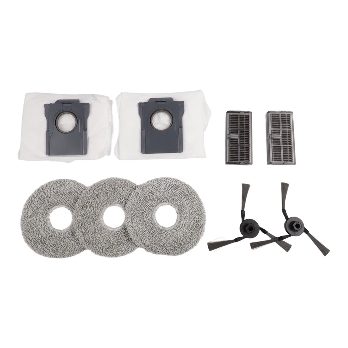 Replacement Side Brush Mop Cloth and Dust Bags for MOVA P50 Pro