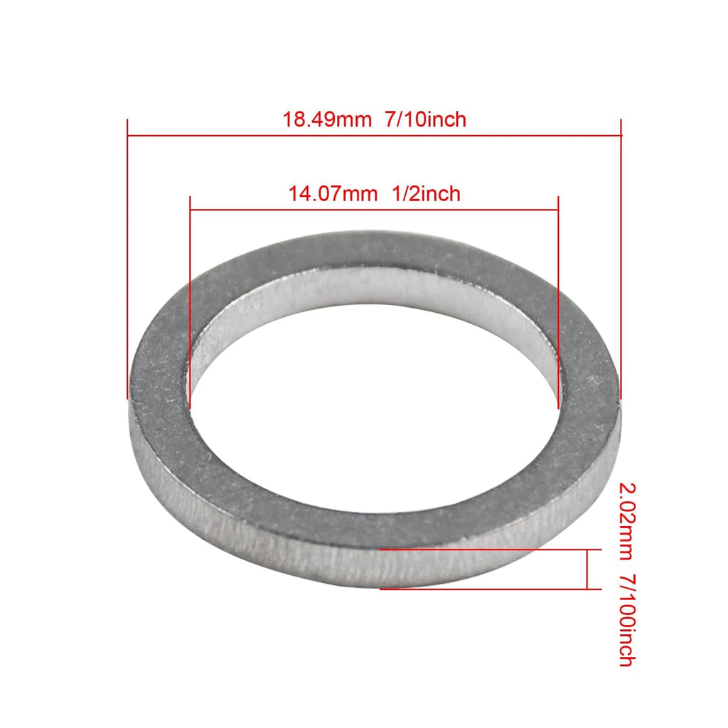 4-Pack Oil Drain Screw Gasket for Yamaha Outboard 4-Stroke (90430-14M09-00, 90430-14228)