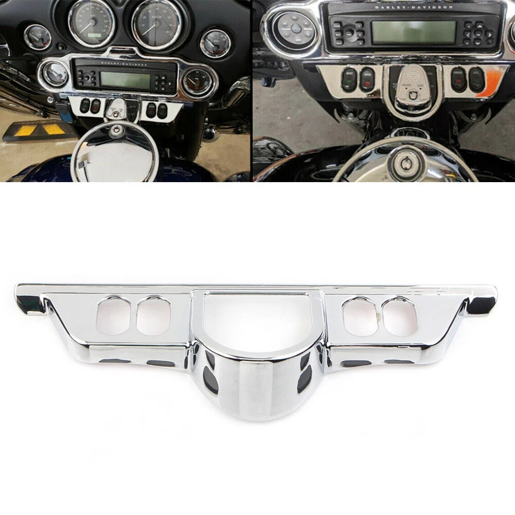 Chrome Fairing Switch Panel Dash Accent Cover for Harley Electra Glide (2014–2023)