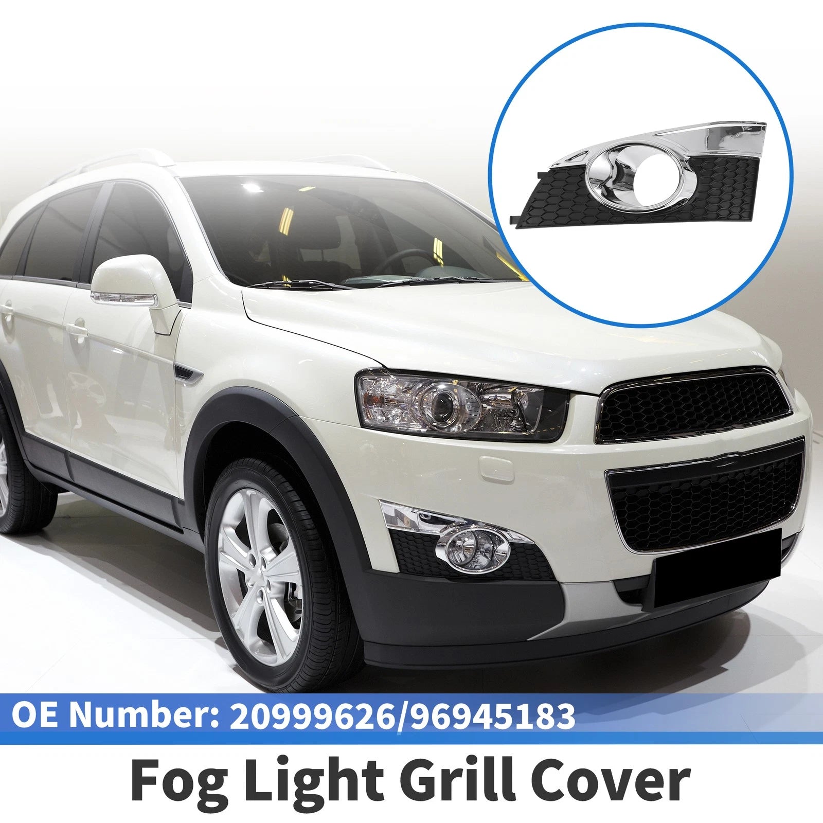Front Left Fog Light Grill Replacement for Chevrolet Captiva (2012–2014)