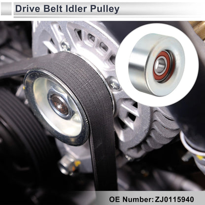 Drive Belt Idler Pulley for Mazda 3 BK (2003–2008) No.ZJ0115940 Rubber