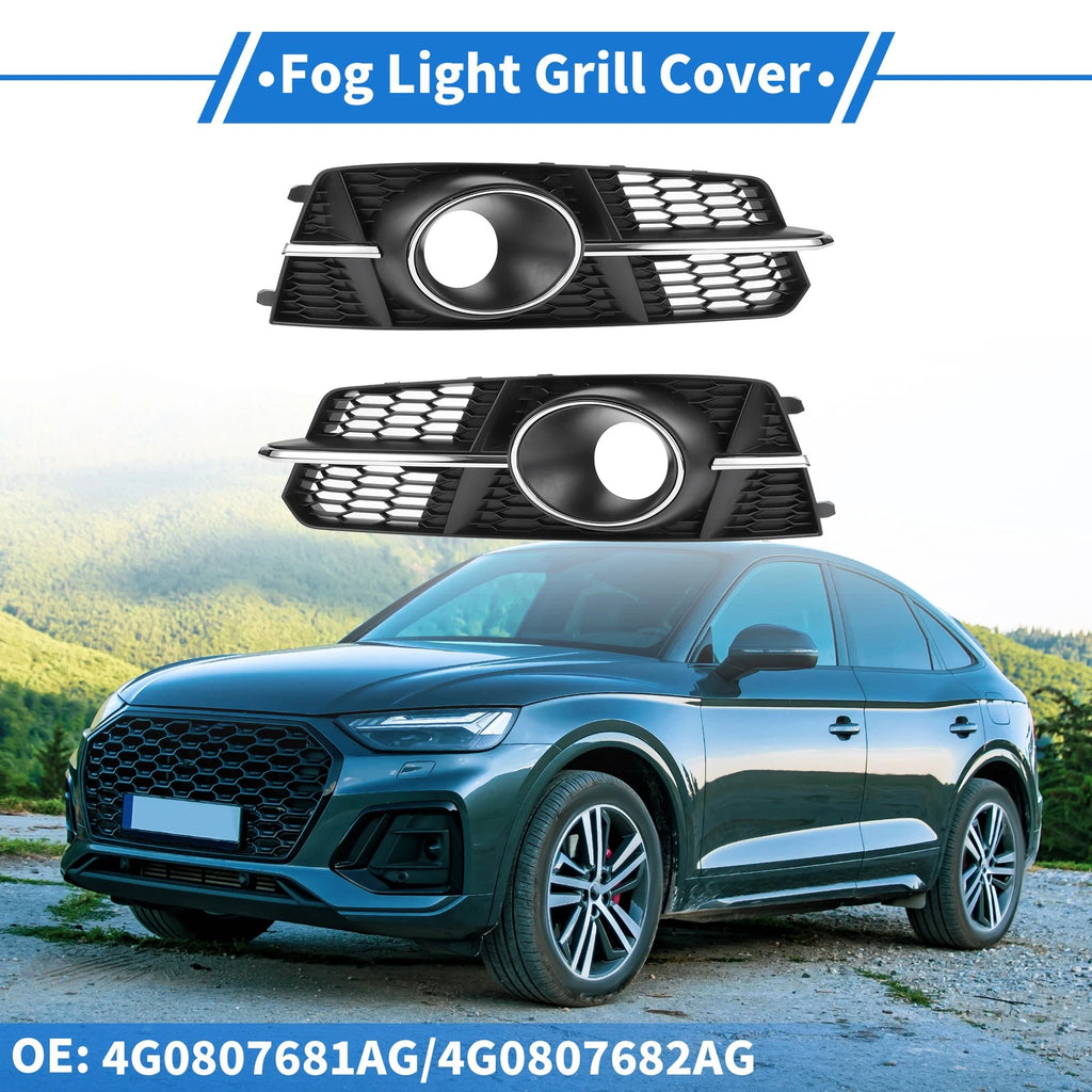 Front Fog Light Grill Pair Replacement for Audi A6 C7 A6L (2012–2018)