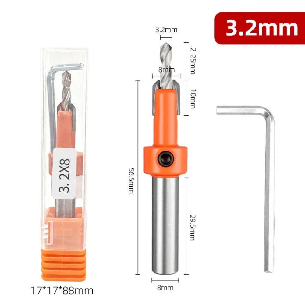 5pcs Countersink Router Bits for Woodworking Projects