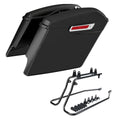 Matte Black 5'' Stretched Saddlebags w/ Bracket for Harley Softail (1984–2017)
