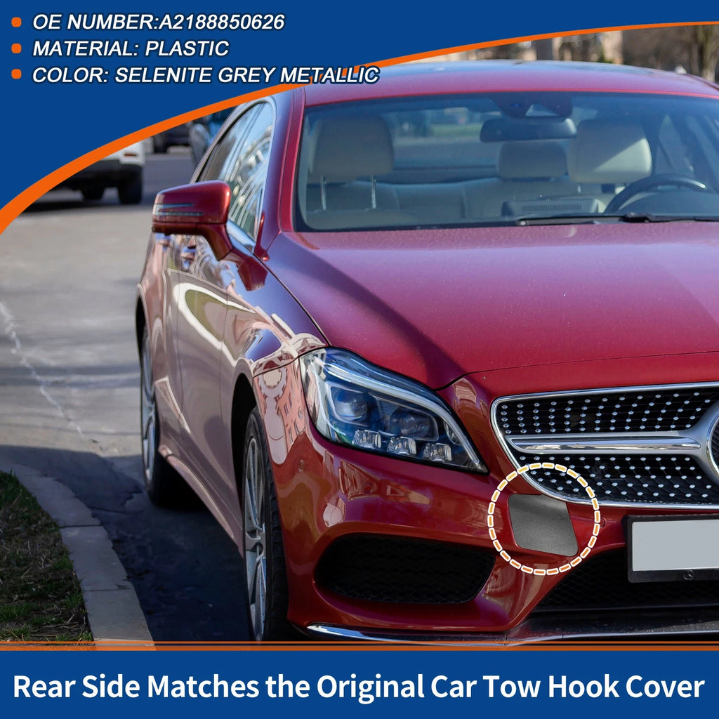 Tow Hook Cover Front for Mercedes-Benz CLS Selenite Grey Metallic (2012–2018)