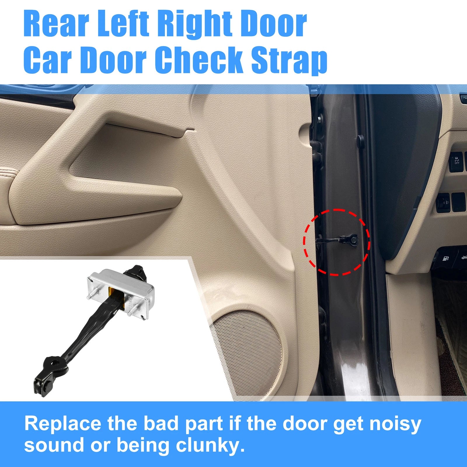 Rear Door Hinge Check Arm Stop Strap for Buick Verano (2012–2017) No. 13363545