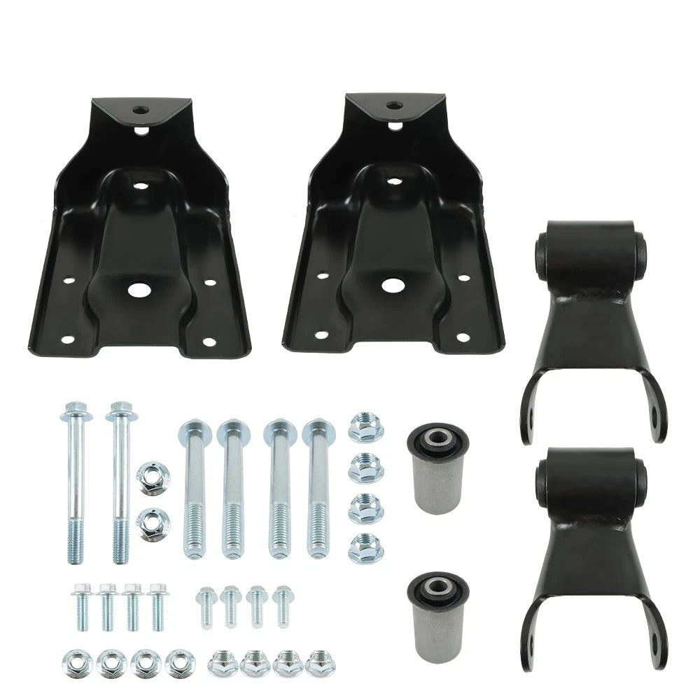 Rearward Leaf Spring Shackle & Bracket Hanger Set for Chevy GMC (1999–2015)