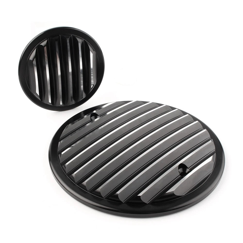 Finned Engine Cover Kit for Victory Cross Country (2010–2017) Black-Silver