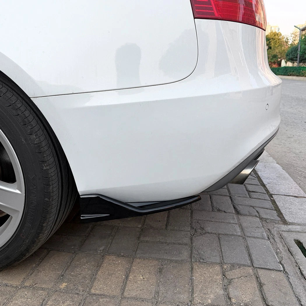 Pair Gloss Black Side Corner Splitters for Audi S5 8T (2013–2016)