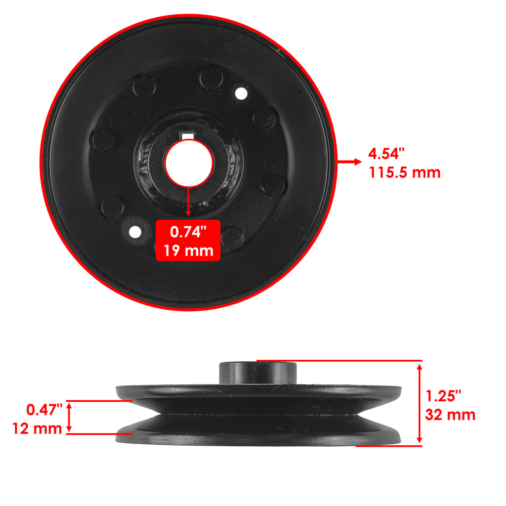 Blade Drive Pulley Replacement for John Deere 116H 46in Deck (1983–1985)