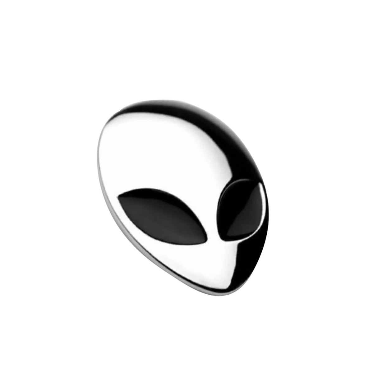2X Chrome Metal 3D Alienware Head Auto Logo Sticker Badge for Car Decal