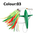 4.7in Multi-Feather Teaser Lure for Trolling Boat Fishing