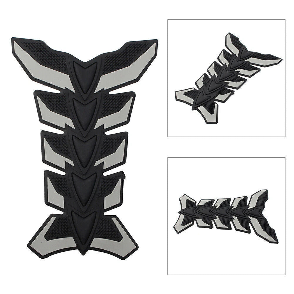 3D Fish Bone Gas Fuel Oil Tank Pad Decal Sticker Protector for Motorcycle