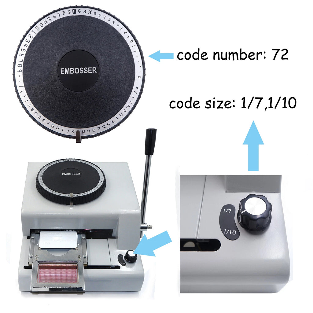 Manual Stamping Machine Card Embosser for PVC ID Printing