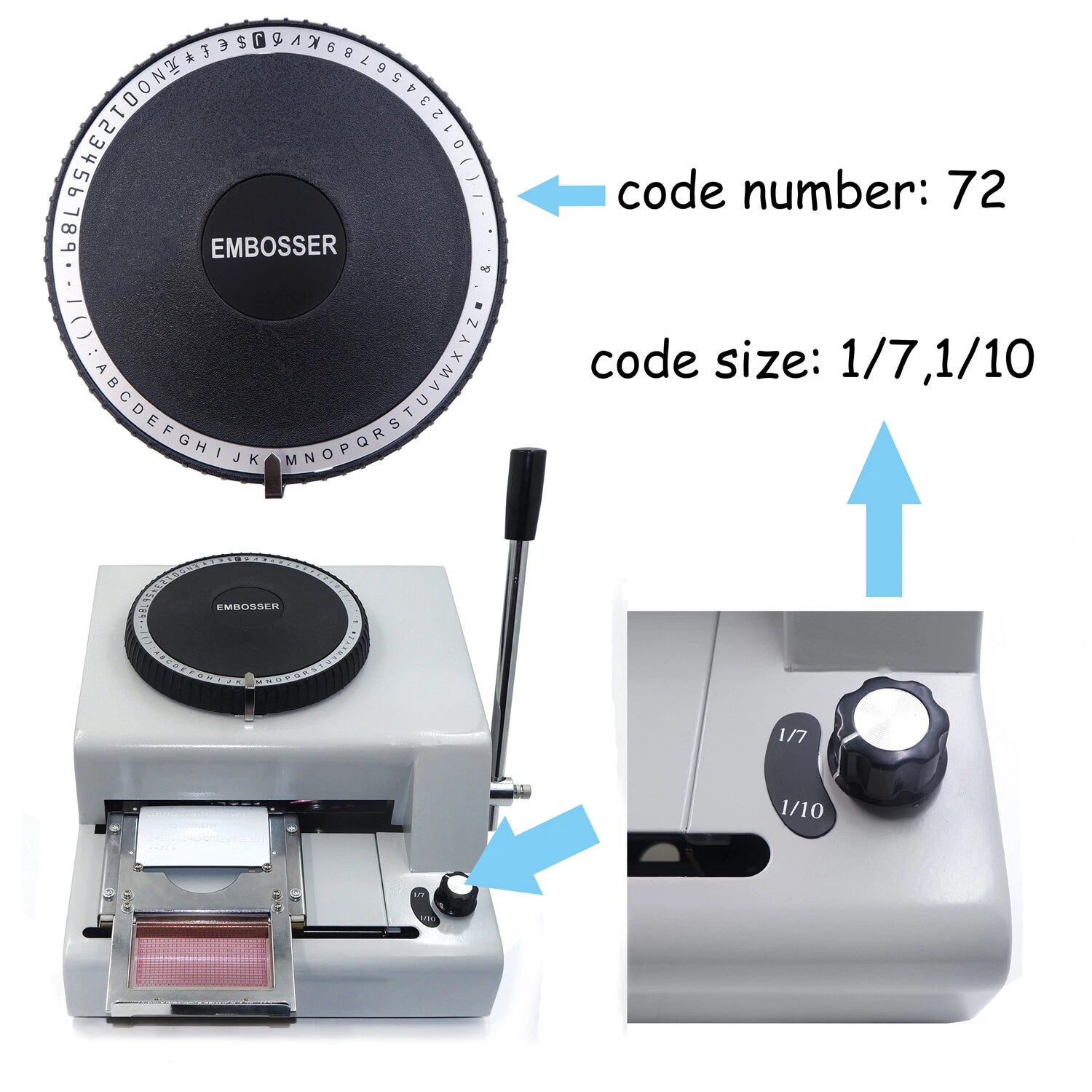 Manual Stamping Machine Card Embosser for PVC ID Printing